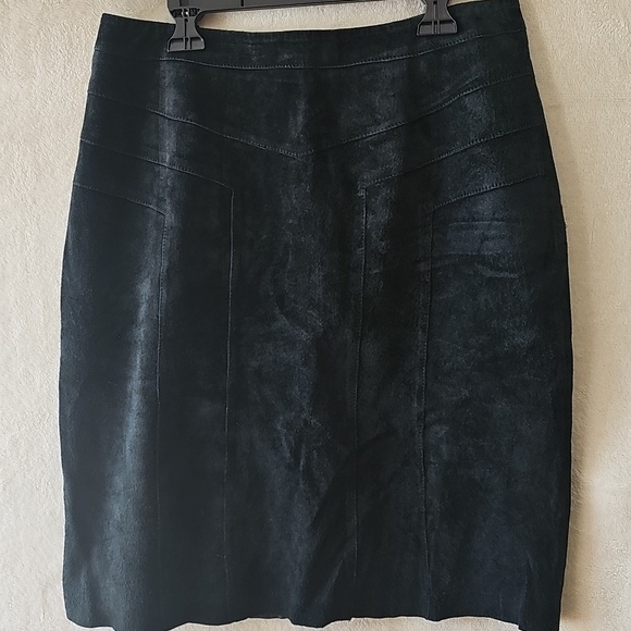 Alfani Dresses & Skirts - Alfani Black‎ Suede Leather Skirt 10P